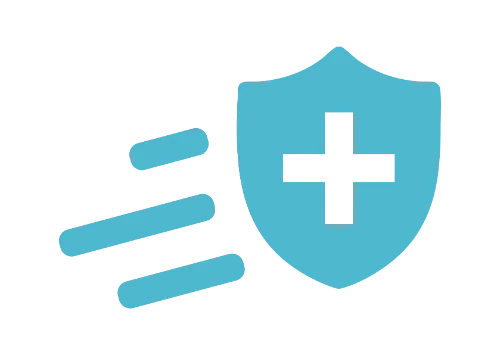 Icone securite et rapidite • suivi de blessure pyste